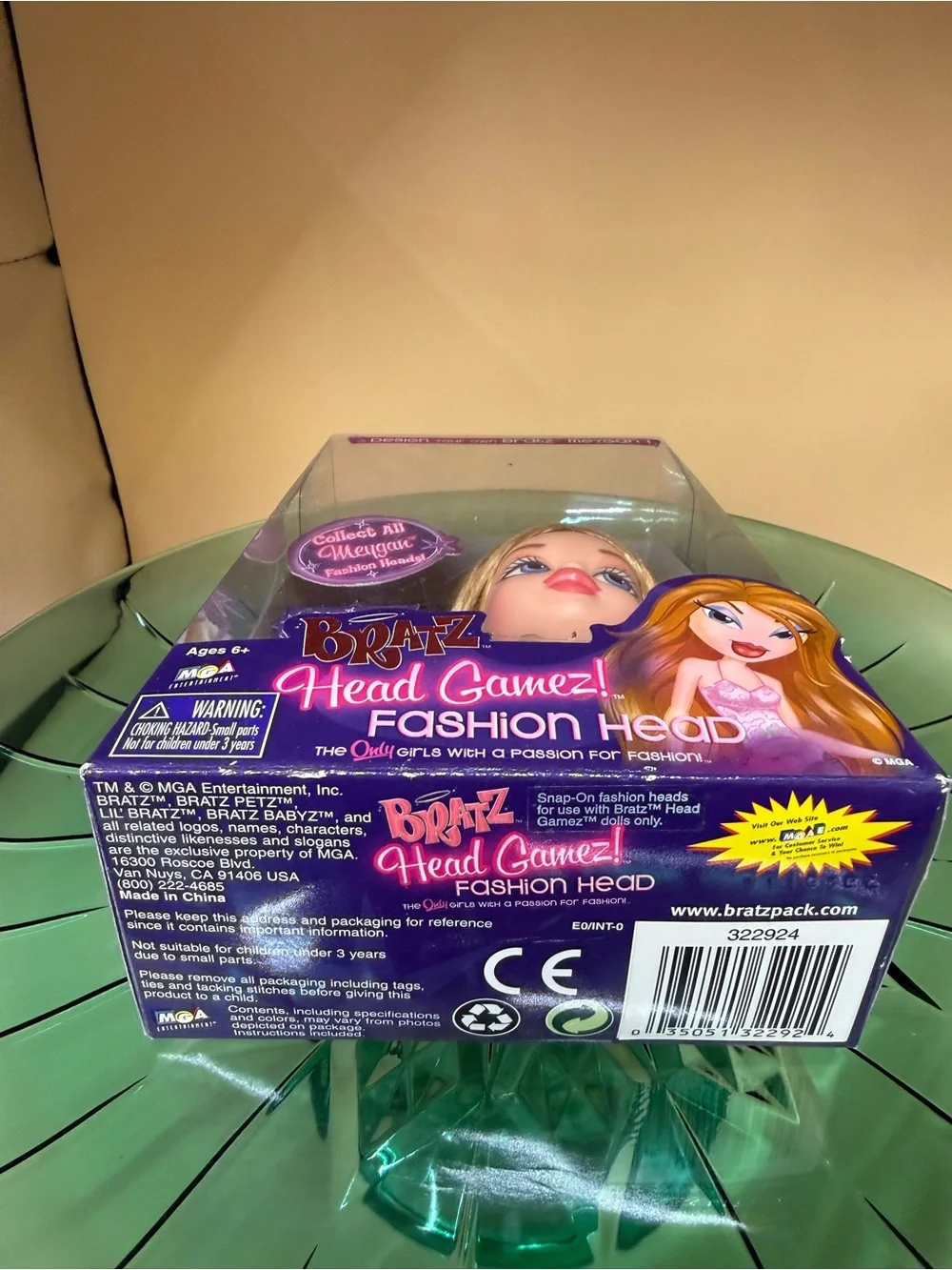 2005 Bratz Head Gamez Megan snap on fashion head NIB rare Y2K MGA Vintage